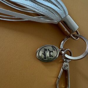 Jack Rogers White Tassel Key Holder